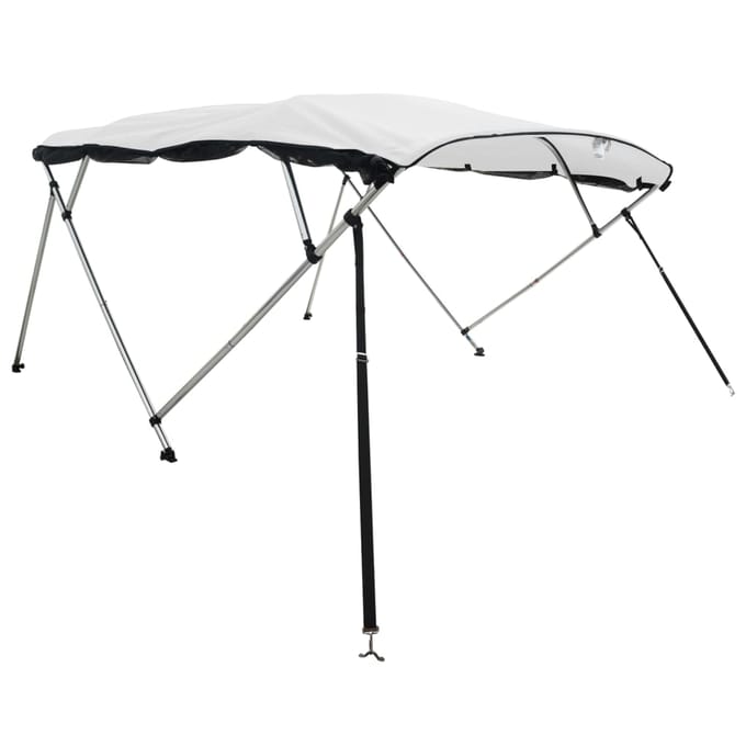 vidaXL - Biminitop - 4 - bogen - met - mesh - zijwanden - 243x(200-213)x137 - cm