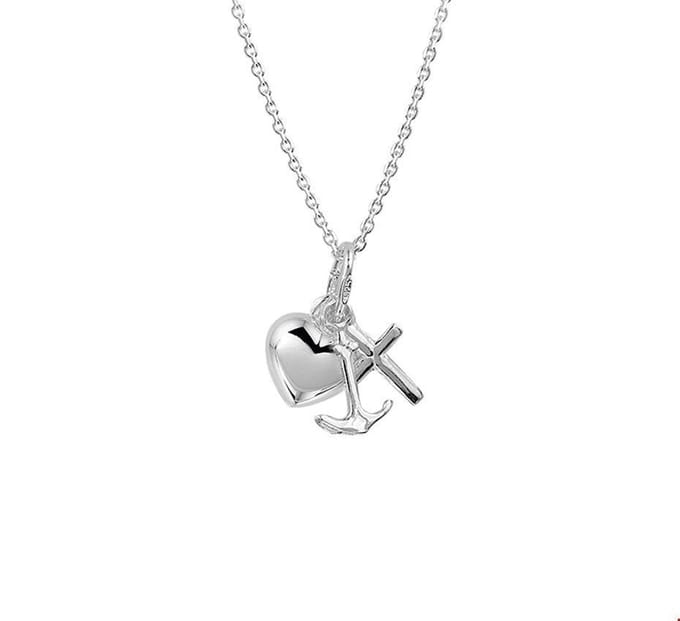 Zilveren Collier geloof 1019666