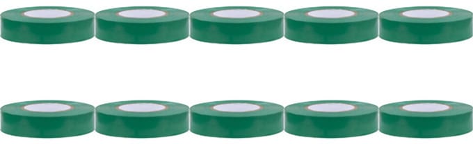 Isolatietape 10 Pack - Yurga - Groen - 20mmx18m