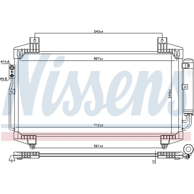Condensator, airconditioning NISSENS 940936