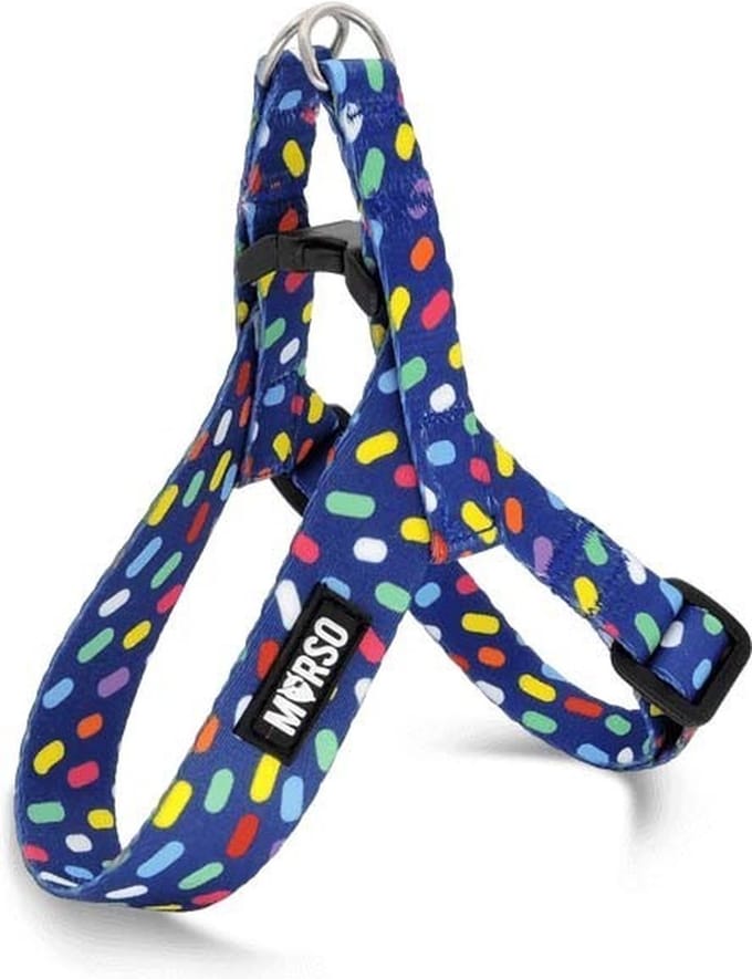 Morso - Mini Hondentuig Verstelbaar Gerecycled Color Invaders Paars