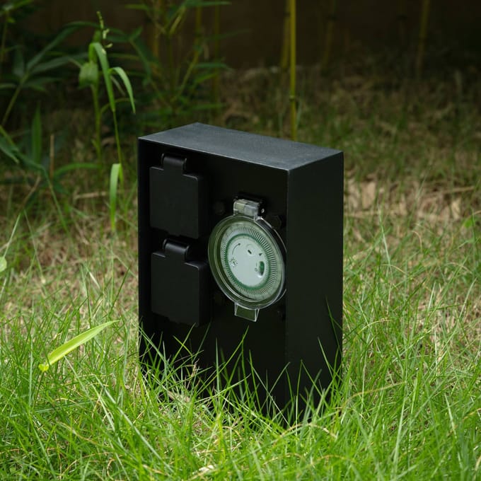 Prios Foranda elektrische zuil, 2 timer zwart 23 cm