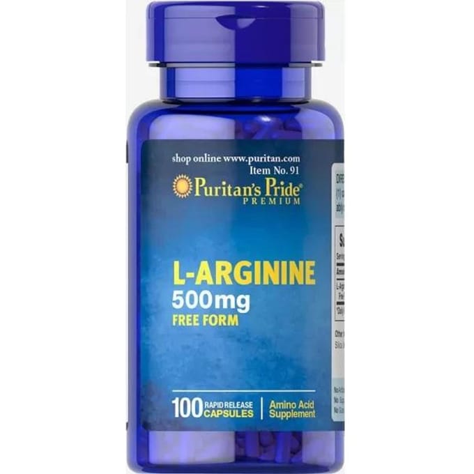 Puritan's Pride - L-Arginine 500 mg, 100 Gélules