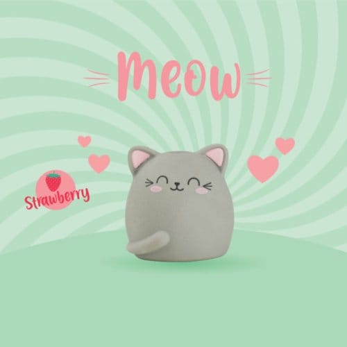 Legami meow gum met aardbeiengeur