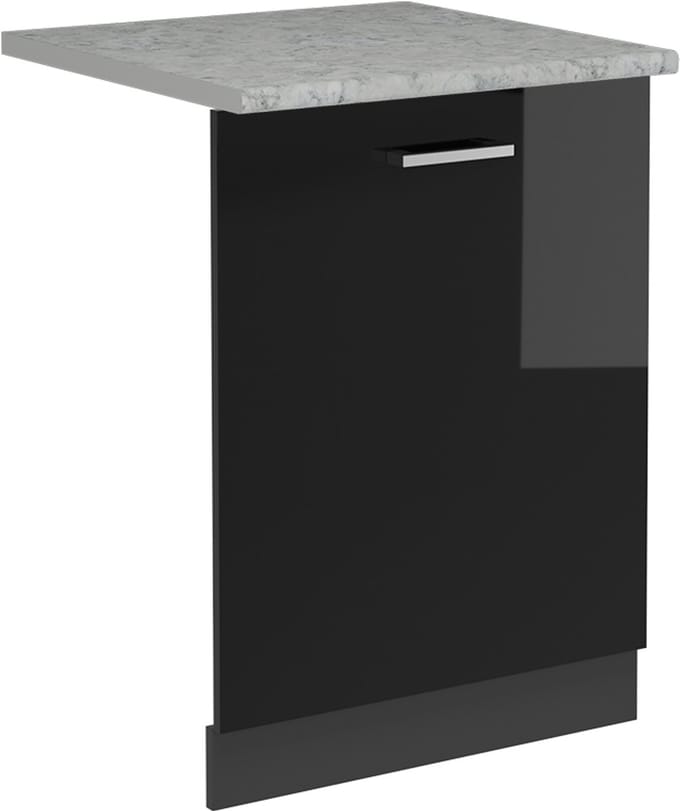 Vicco R-Line Vaatwasserfrontpaneel – 60 cm, WB Marmer Zwart hoogglans