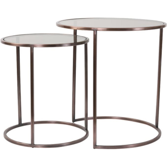 Light & Living bijzettafel duarte Ø50x52cm - set van 2