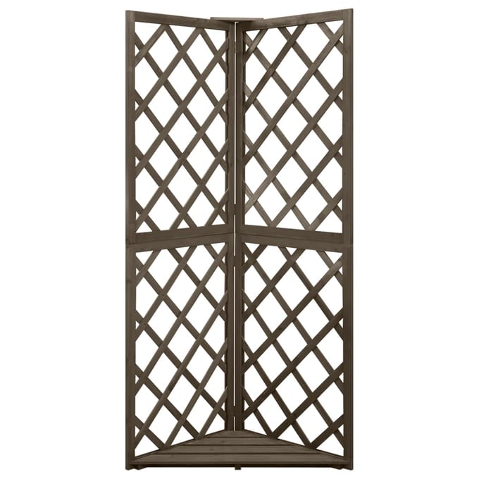 vidaXL - Latwerk - hoekmodel - 50x50x145 - cm - massief - vurenhout