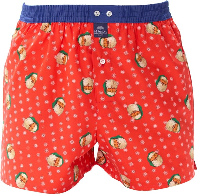 McAlson Boxershort Carol Red Christmas Kerst M - Giftbox