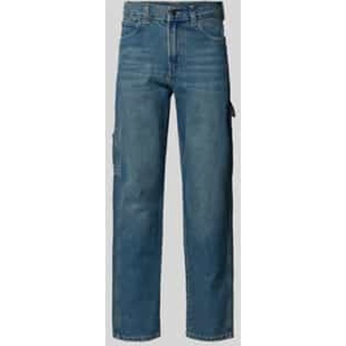 Regular Tapered fit Jeans in Used-look