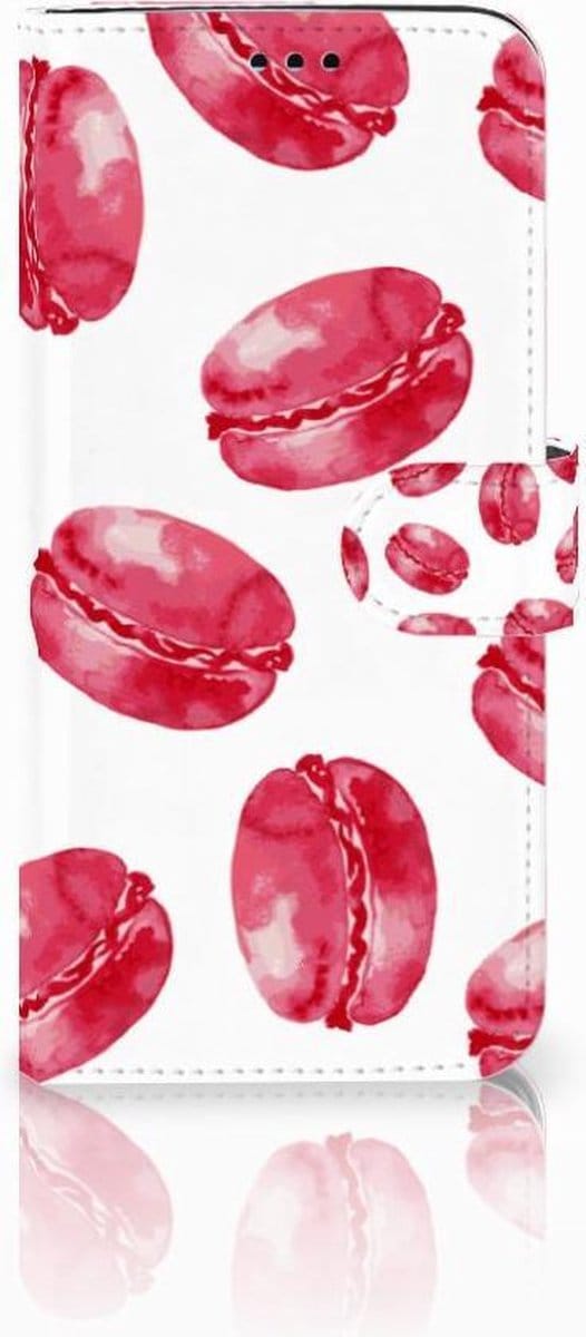 Samsung Galaxy S9 Plus Book Cover Pink Macarons
