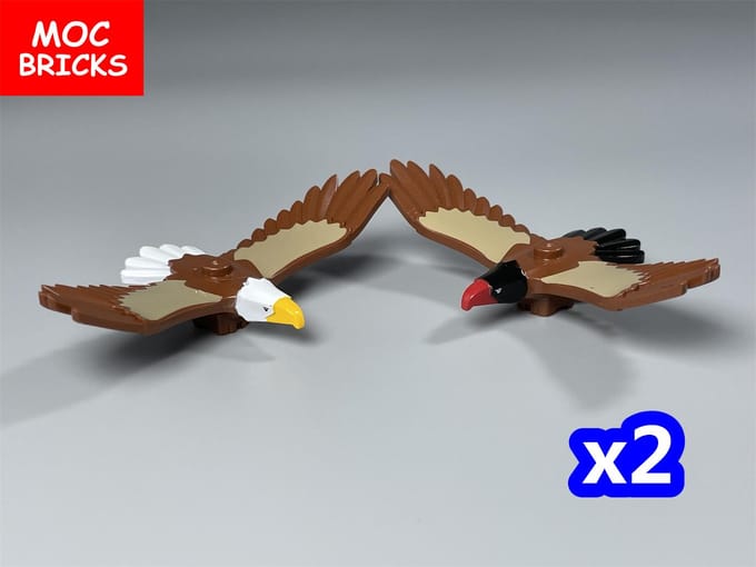 4 stuks MOC Bakstenen Dier Vogel Adelaar Educatief Gemonteerde Bouwstenen Kinderen Cadeau Speelgoed