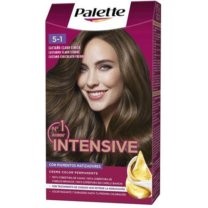 PALETTE INTENSIVE haarkleuring #5.1-lichtbruin as 1 stuk