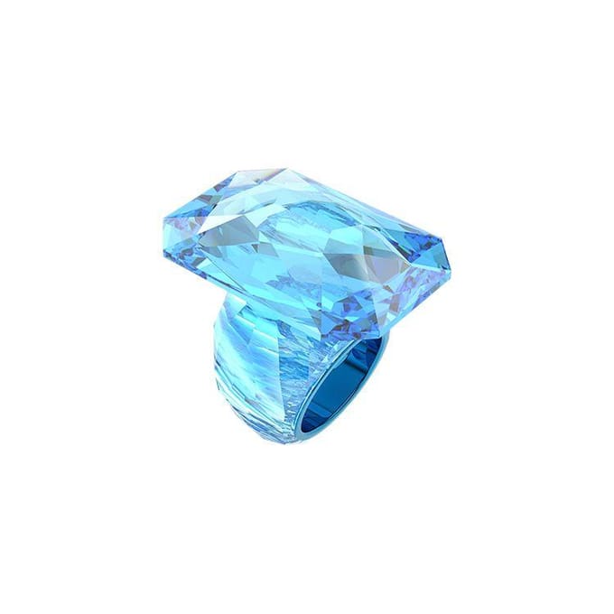 Swarovski Lucent Achthoekige Snede Grote Imitatie Kristal Ring Damesringen Blauw 5600223 55 blue