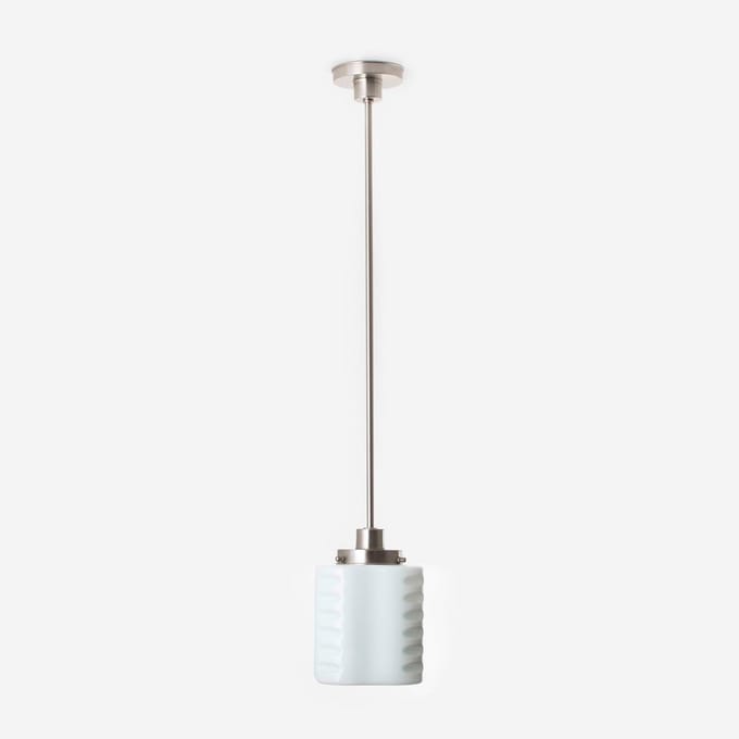 Hanglamp De Klerk 20's Matnikkel - Art Deco Trade