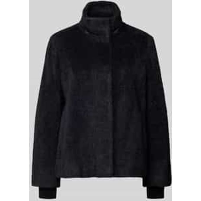 comma - female - Zachte, cape-stijl jas met lange pool en verborgen knoopsluiting