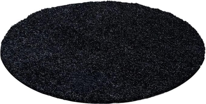 Hoogpolig vloerkleed Life - antraciet - rond 160 cm