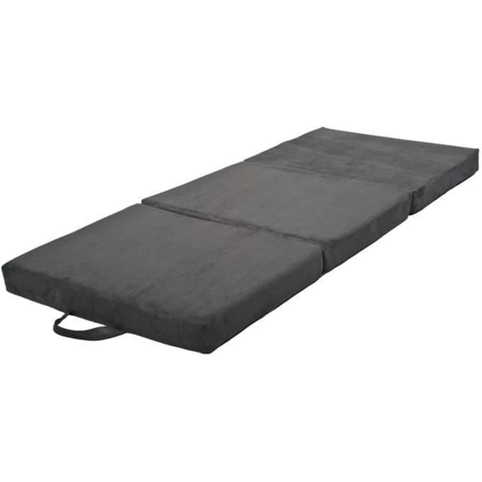 Matelas matelas pliable invité 200x80x10 cm gris