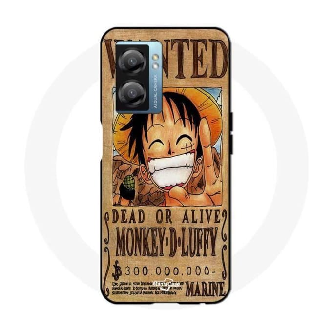 Oppo A77 5G hoesje One Piece Wanted Poster Monkey D Luffy