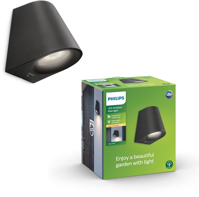 Philips Wandverlichting Led Virga Zwart 3w