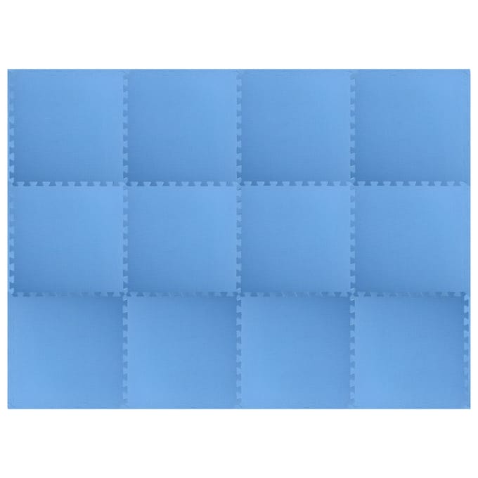 vidaXL - Vloermatten - 12 - st - 4,32 - ㎡ - EVA-schuim - blauw