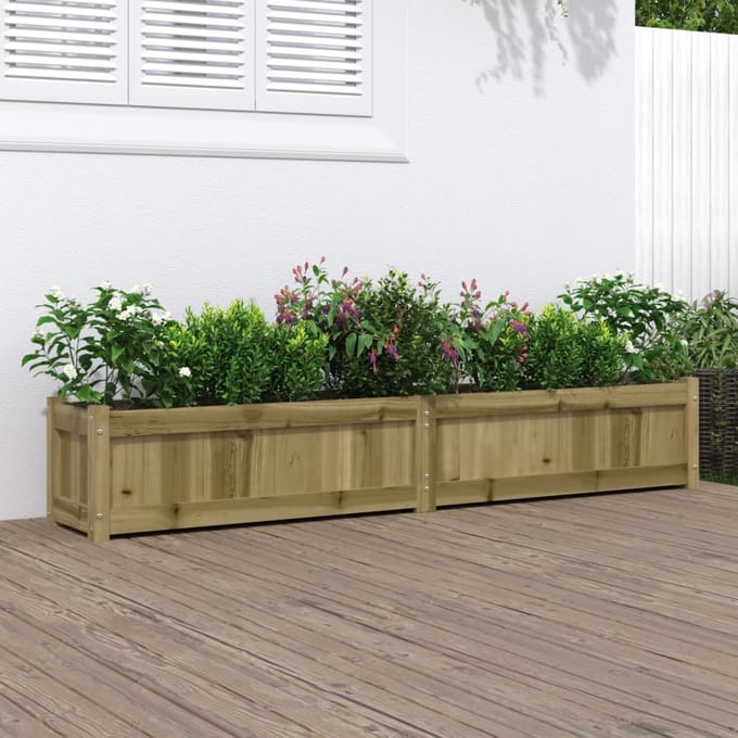 vidaXL - Plantenbak - 180x31x31 - cm - geïmpregneerd - grenenhout