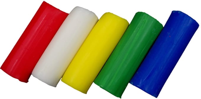 Eduplay knutselklei SuperSoft 1750g emmer 5 kleuren.