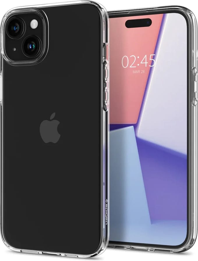 Geschikt voor Spigen Apple iPhone 15 Plus Liquid Crystal Hoesje Transparant