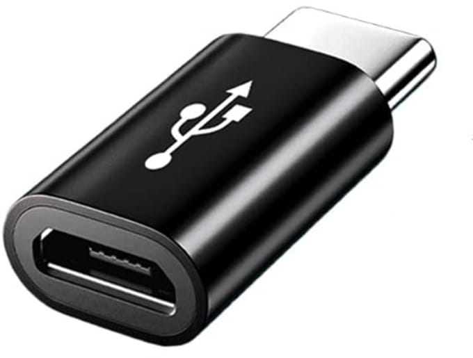 DrPhone OTG3 - USB C Mannelijk naar Micro USB Vrouwelijk adapter - Converter OTG - Type-C - Verloop Adapter - Zwart