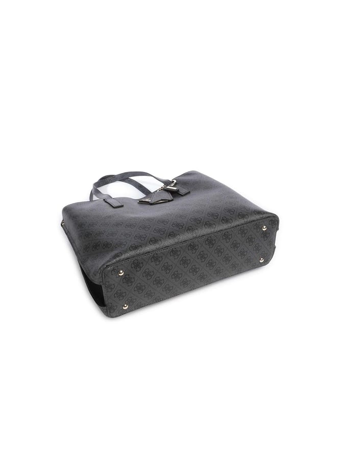 GUESS schoudertas Meridian II Girlfriend Tote Bag Coal Logo donkergrijs