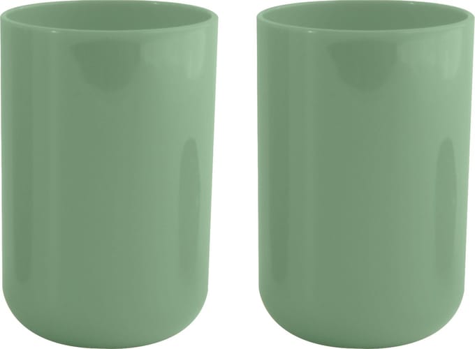 MSV Drinkbeker/limonadebeker - 4x - PS kunststof - groen - 490 ml - camping bekers
