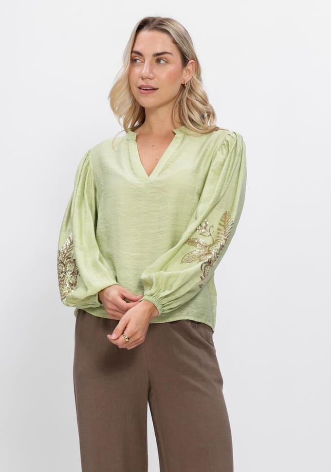 Ydence Blouse Rose Dames - Jurken - Groen - Maat M