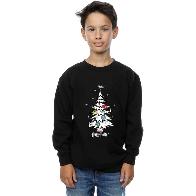 Harry Potter Sweatshirt met kerstboom voor jongens (Zwart)