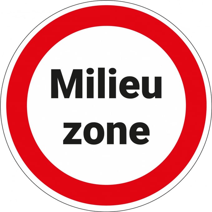 Milieu zone bord - kunststof - C22a 300 mm