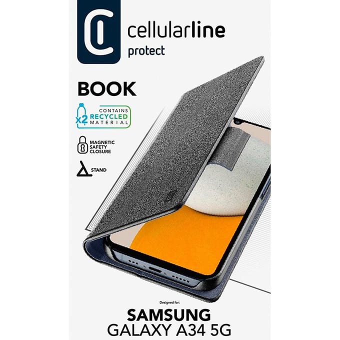 Cellularline Book Case - Etui Samsung Galaxy A34 5G (Czarny)