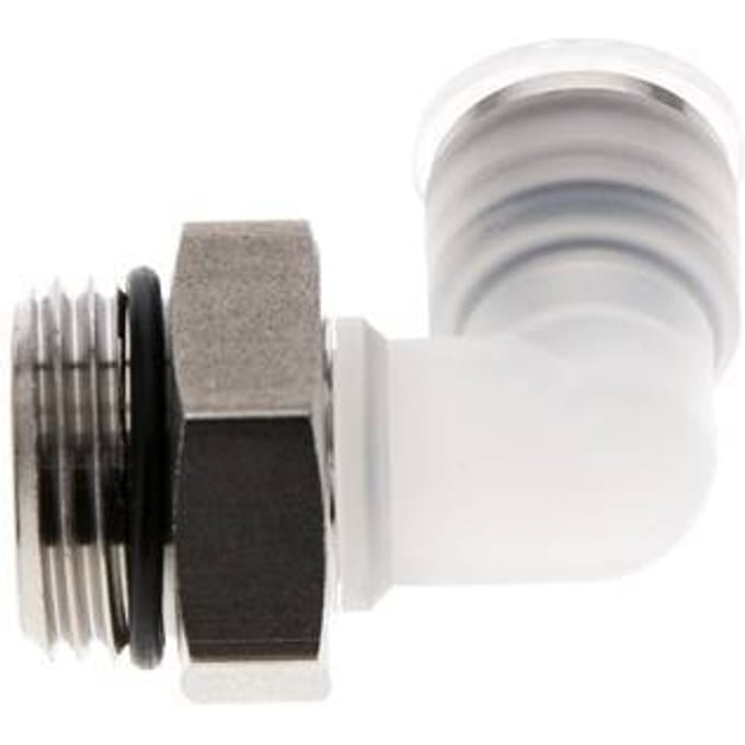 10mm x G1/2'' 90 graden L-verbinding PA/RVS Insteekfitting Buitendraad Draaibaar EPDM