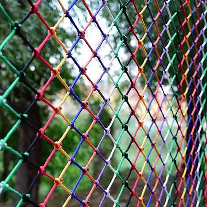 Klimnet Kleurrijk - Speelnet Trainingsnet - Veilig Klimmen - Stevig Touwnet - 1 x 3m - Veelkleurig