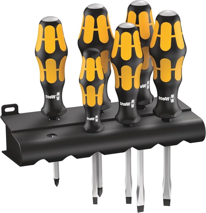 Schroevendraaierset Kraftform Plus 932/918/6 - schroefbeitel + rek - 6-delig 05018287001