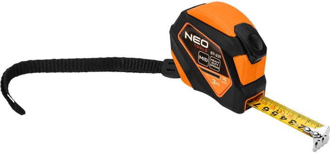 NEO TOOLS - Stalen Rolmaat - 3 m - Autostop - Magneet