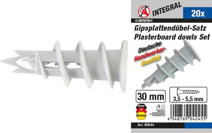 BGS Assortiment gipswandpluggen 20 delig