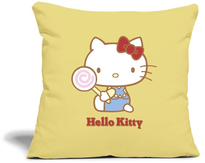 Hello Kitty Met Een Lollipop Sierkussenhoes, 45 x 45 cm