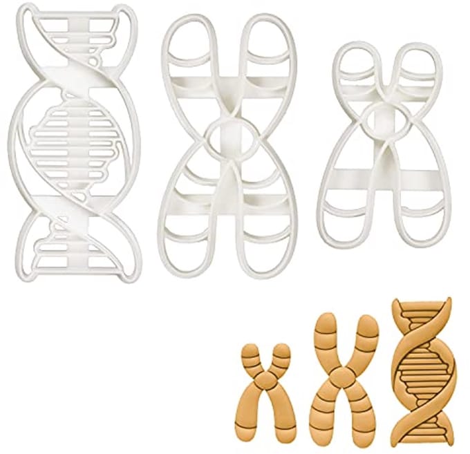 Set van 3 DNA Thema Koekjesuitstekers voor Bakken en Creatieve Projecten