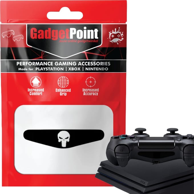 Gadgetpoint - Controller Stickers voor PS4, PlayStation 4 - Performance Gaming Skin - Bescherming Accessoires - Doodskop