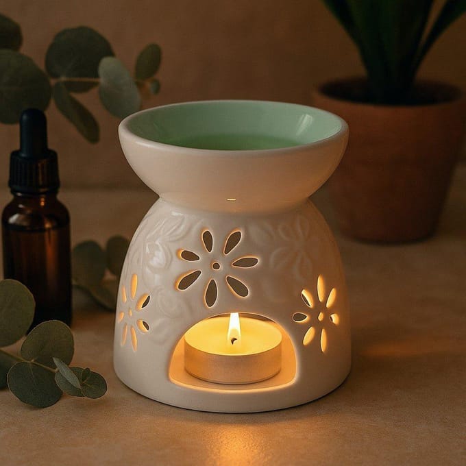 Aroma diffuser / aroma brander - keramiek wit