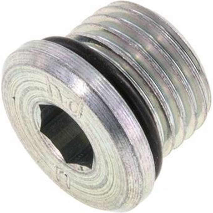 Plug UNF 9/16"-18 Staal NBR met Binnenzeskant 630bar [2 Stuks]