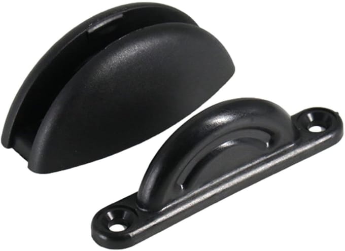 Deurhouder Vangst - Deurstopper Clip - Voorkomen van Schade - Nylon Materiaal - 73 mm - Zwart