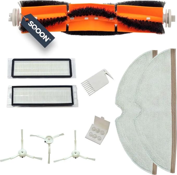 SQOON® Onderhoudsset – Geschikt voor Xiaomi Roborock E2 / E3 Series – 10-delig