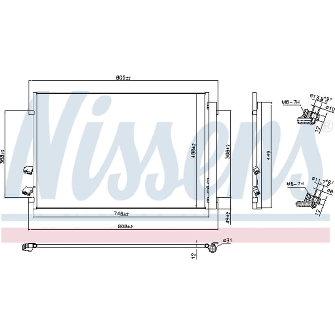 Condensator, airconditioning NISSENS 941087