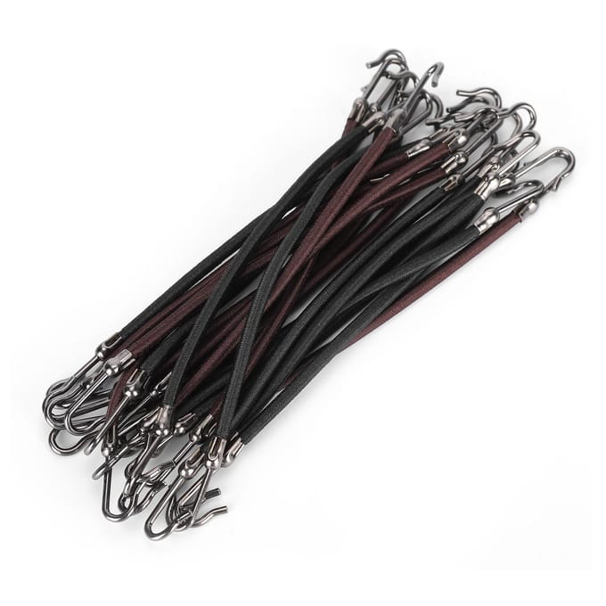 20 stuks Vrouwen Paardenstaarthaken Haarclips Elastische Haarelastiekjes Paardenstaarthouders Haaraccessoire black