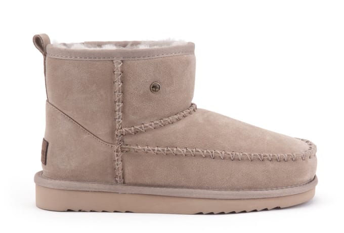 Warmbat Wallaby Suede boot Stitch Dames Laarzen - Taupe
