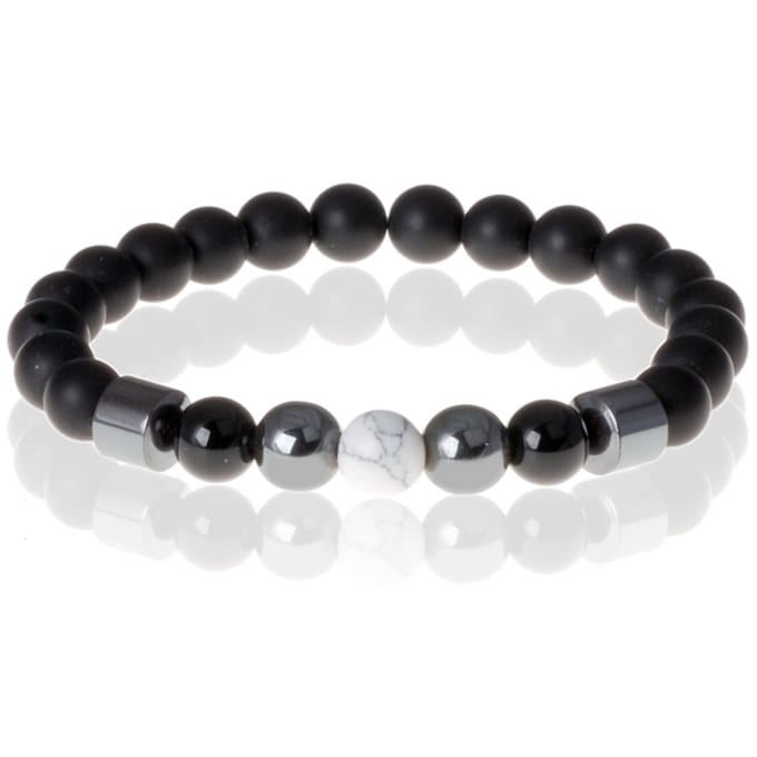 Heren kralen armband Lucky Stone Howliet